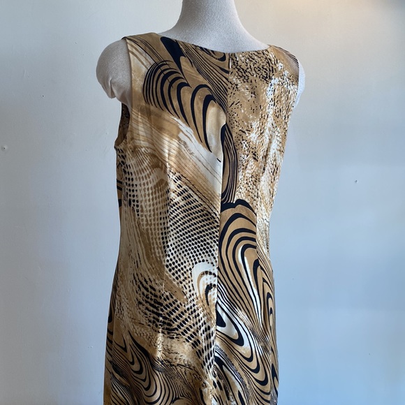90s funky swirl and Leppard midi dress - Picture 3 of 4